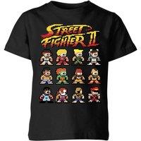 Street Fighter 2 Pixel Characters Kids T-Shirt - Black | Size: YM
