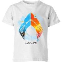 DC Comics Aquaman Back To The Beach Kids T-Shirt - White | Size: YXL