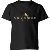 DC Comics Aquaman Title Kids T-Shirt - Black | Size: YM