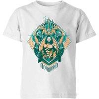 DC Comics Aquaman Seven Kingdoms Kids T-Shirt - White | Size: YXL