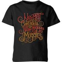 FANTASTIC BEASTS No-Maj Kids T-Shirt - Black | Size: YXL