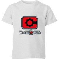 DC Comics Justice League Cyborg Logo Kids T-Shirt - Grey | Size: YXL