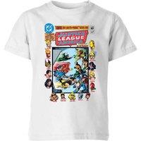 DC Comics Justice League Crisis On Earth-Prime Cover Kids T-Shirt - White | Size: YXL