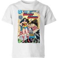 DC Comics Justice League Wonder Woman Cover Kids T-Shirt - White | Size: YXS