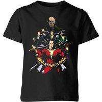 DC Comics Shazam Team Up Kids T-Shirt - Black | Size: YS