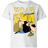 Cartoon Network Spin-Off Johnny Bravo 90s Photoshoot Kids T-Shirt - White | Size: YXL
