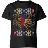 Power Rangers Christmas Kids T-Shirt - Black | Size: YM