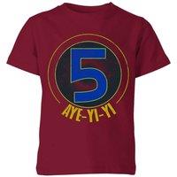 Zavvi Power Rangers Alpha-5 Logo Kids T-Shirt - Burgundy | Size: YS