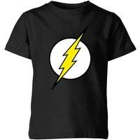 Zavvi Justice League Flash Logo Kids T-Shirt - Black | Size: YS