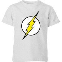 Zavvi Justice League Flash Logo Kids T-Shirt - Grey | Size: YXS