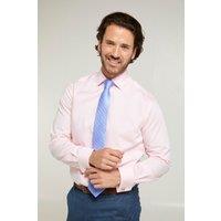 Double TWO Men's Pink Non-Iron Pure Cotton Twill Shirt - Double Cuff | Size: 19 inches