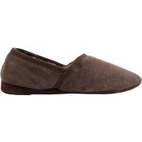 SNUGRUGS Men's Luxury Genuine 100% Sheepskin Slipper with Soft Suede Sole in Brown | Size: 6