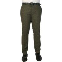 Infinity Leather Men's Wool Blend Tweed Formal Trousers in Green | Size: 38R