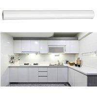 Living and Home 1x0.6m Glossy Self-Adhesive Plain White Wallpaper for Furniture Renovation