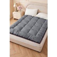 Garden Sanctuary Comfortable Quilted Mattress Topper in Grey