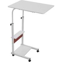 Garden Sanctuary Height Adjustable Mobile Bed Table in White