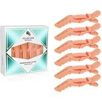 Vellen Alligator Clips Hair Slides - Orange 6 Pack