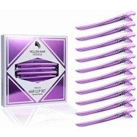 Vellen Super Sectioning Clips Hair Slides - Purple 10 Pack