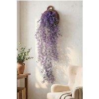 Living and Home 90cm Artificial Purple Hanging Vine Cascading Wall Mounted Floral Decor(excluding hanging flower pots)
