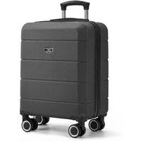 Lugg Jetset 15inch Lightweight Cabin Suitcase, ABS Hard Shell (45x33x20cm) in Black