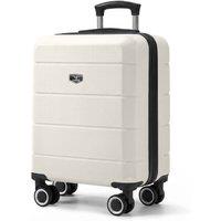 Lugg Jetset 15inch Lightweight Cabin Suitcase, ABS Hard Shell (45x33x20cm) in Beige