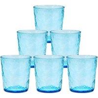 Bayside Set of 6 Lulworth Acrylic Shatterproof Tumblers 360ml - Blue