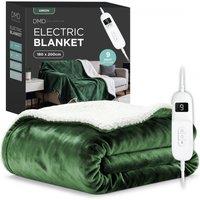 DMD Collective Electric Blanket Throw, 9 Heat & Timer Settings, 180 x 200cm in Green | Size: 180 cm x 200 cm