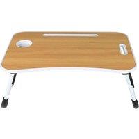 SPETLEK Folding Laptop Table Stand Bed Tray in Brown
