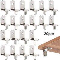SPETLEK Shelf Support Studs Pegs Pins Plugs 6mm L-Shaped in Silver | Size: 1000mm x 400mm