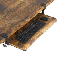 SPETLEK Under Desk Keyboard Tray, 650x300mm Wood in Brown | Size: 0.6m2
