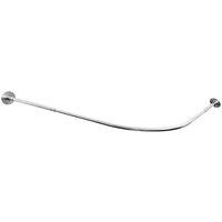 KORVIXA L Shaped Shower Curtain Rail in Silver | Size: 10000mm x 520mm