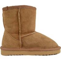 SNUGRUGS Girl's Childrens Genuine Sheepskin Boots with Reinforced Heel in Tan | Size: Infant 10