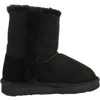 SNUGRUGS Girl's Childrens Genuine Sheepskin Boot with Bow Design in Black | Size: Infant 11