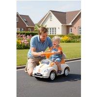 Living and Home Foot-Powered Ride-On Car with Stable Wheel in Cream