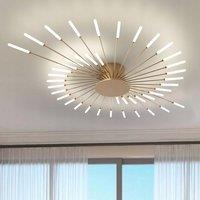 COMELY Modern LED Ceiling Light, 42 Heads Flush Ceiling Lights, Natural Light in Gold