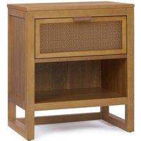 Teamson Home Hatteras Bedside Table with Drawer & Open Shelf in Natural