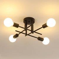 Pheashine Elegant Ceiling Lamp with E27 Holder 43cm With Light Bulb in Black