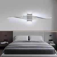 Pheashine Chrome Wave LED Wall Sconce, 27W 6500K Cool White 89145.5cm Lamp in Silver