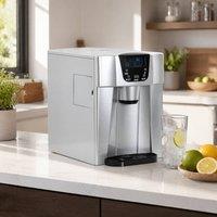 STILVORA Ice Maker with Water Dispenser & Timer in Silver