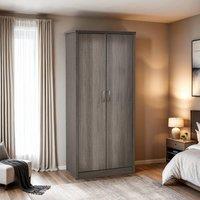 Seconique Lisbon 2 Door Wardrobe in Charcoal