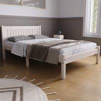 Birlea Trent Bed in White | Size: Double