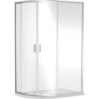 Balterley Offset Quadrant 6mm Safety Glass Shower Enclosure Chrome 1000x800mm in Silver