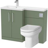 Balterley Floor Standing Vanity, WC Unit, Pan, Seat & Cistern - Satin Green