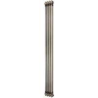 Monstershop Traditional 2 Column Radiator - 1800 x 200mm - Raw Metal in Silver