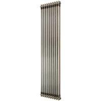 Monstershop Traditional 2 Column Radiator - 1800 x 470mm - Raw Metal in Silver
