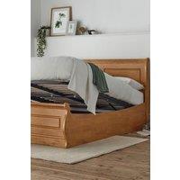 Time4sleep Marseille New Oak Wooden Ottoman Storage - Bed Frame in Brown | Size: King