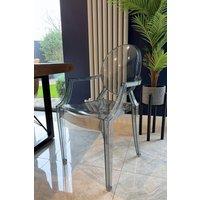 Fusion Living Ghost Style Plastic Louis Armchair in Clear