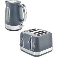 Laura Ashley Electric Jug Kettle & 4 Slice Toaster by VQ - Dark Slate