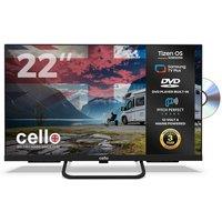 Cello 22 inch Smart Traveller TV, DVD, Full HD, Tizen OS, Freesat, Freeview in Black