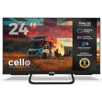 Cello 24 inch HD Ready 12V Traveller Smart TV, Tizen OS, Freeview, Freesat in Black